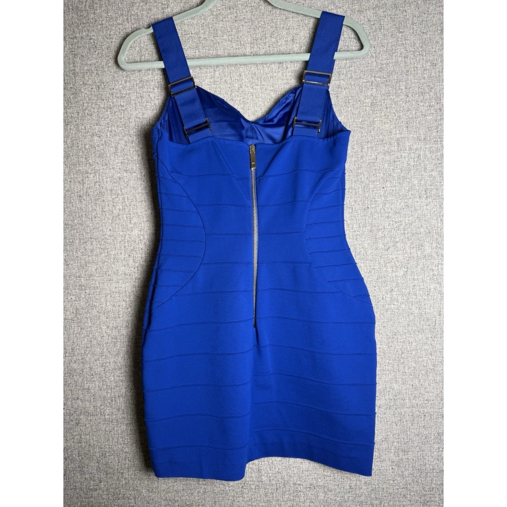 Ted Baker London Blue Bandage Bodycon Strappy Mini Dress Cocktail Stretch 2 - Picture 2 of 8